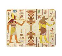 Benjamin Tate Design Egyptian Gods & Ancient Egyptian Hieroglyphs Blanket in Natural | Size: 120 cm x 150 cm Benjamin Tate Design Natural 120 cm x 150 cm