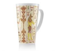 Benjamin Tate Design Egyptian Gods & Ancient Egyptian Hieroglyphs Latte Mug, Stunning Designer Mug Fit For Any Home, Treat Yourself Or A Loved One