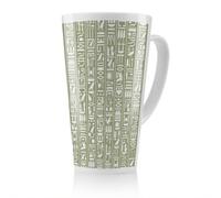 Benjamin Tate Design Egyptian Hieroglyphic Decorative Latte Mug, Stunning Designer Mug Fit For Any Home, Treat Yourself Or A Loved One