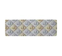 Benjamin Tate Design Egyptian Hieroglyphs In Gold & Silver Runner Special Soft Home Rug