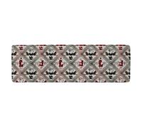 Benjamin Tate Design Egyptian Hieroglyphs In Red & Black Runner Special Soft Home Rug