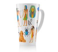 Benjamin Tate Design Egyptian Mythological Signs Latte Mug, Stunning Designer Mug Fit For Any Home, Treat Yourself Or A Loved One