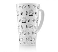 Benjamin Tate Design Egyptian Pyramid And Ankh Latte Mug, Stunning Designer Mug Fit For Any Home, Treat Yourself Or A Loved One