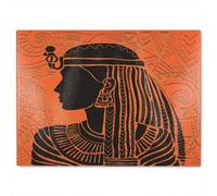 Benjamin Tate Design Egyptian Women On Orange Glass Chopping Boarddesigner Style