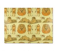 Benjamin Tate Design Egyptians & Sphinx Glass Chopping Board in Natural Benjamin Tate Design Natural