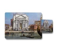 Benjamin Tate Design Elegant Venice Church Cityscape Placemats And Coaster Set