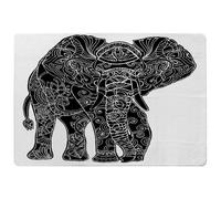 Benjamin Tate Design Elephant Silhouette Designer Rug in Natural | Size: Large Benjamin Tate Design Natural Large