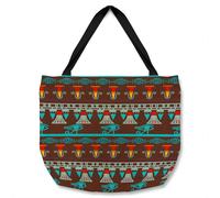 Benjamin Tate Design Ethnic Silhouettes Tote bat in Natural Benjamin Tate Design Natural