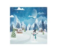 Benjamin Tate Design Evening Village Winter Landscape Dining Splash Back Designer Style