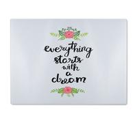 Benjamin Tate Design Everything Starts With A Dream Glass Chopping Boarddesigner Style