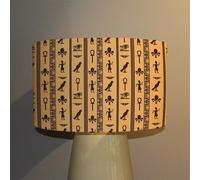 Benjamin Tate Design eye of horus pharaoh flowers pyramid bird ankh ceiling lamp shade in Natural Benjamin Tate Design Natural