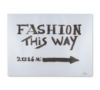 Benjamin Tate Design Fashion This Way Glass Chopping Board in Natural Benjamin Tate Design Natural