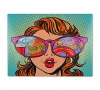 Benjamin Tate Design Fast Food And Sweets In The Reflection Designer Glass Chopping Board Designer Style