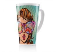 Benjamin Tate Design Fast Food And Sweets In The Reflection Designer Latte Mug, Stunning Designer Mug Fit For Any Home, Treat Yourself Or A Loved One