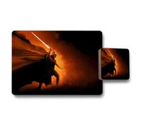 Benjamin Tate Design Fiery Knight With Sword Artwork Placemat And Coaster Set