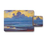 Benjamin Tate Design Fine Art Placemats And Coasters Set Wood Backed With Premium Print Artwork Limited Edition Twelve Piece