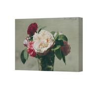 Benjamin Tate Design Floral Canvas Art Print White Peony Bouquet In Vase Wall Decor