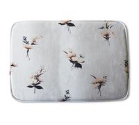 Benjamin Tate Design Flower Bunches Soft Bathmat in Brown Benjamin Tate Design Brown