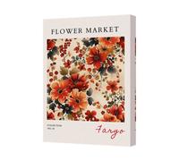 Benjamin Tate Design Flower Market Fargo Canvas Art Print On Deep Wooden Frame