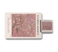 Benjamin Tate Design Flower Market Guatemala Collection Placemat Coaster Set Designer Artwork No 3 Edition