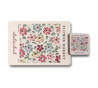 Benjamin Tate Design Flower Market Placemats And Coasters Set Istanbul Collection With Wood Backing Premium Finish