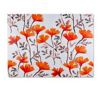 Benjamin Tate Design Flowers In Autumn Colours Glass Chopping Board