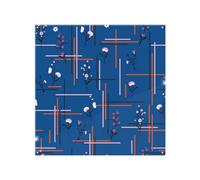 Benjamin Tate Design Flowers With Check Grid For Fashion Splash Back Designer Style