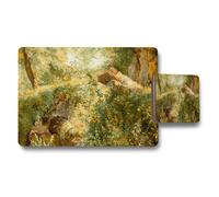 Benjamin Tate Design Forest Landscape Placemats And Coaster Set With Lush Garden Artwork