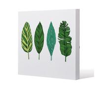 Benjamin Tate Design Four Leaves Slim Style Canvas Print 90X90Cm , 15mm Slim Real Wood.
