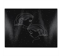 Benjamin Tate Design Gemini Zodiac Sign Dining Glass Chopping Board in Natural Benjamin Tate Design Natural