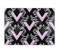 Benjamin Tate Design Geometric Animal Print Glass Chopping Board in Natural Benjamin Tate Design Natural