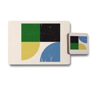 Benjamin Tate Design Geometric Art Placemats And Coasters Set 12 Pieces 11X8