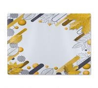 Benjamin Tate Design Geometric Pattern Glass Chopping Board in Natural Benjamin Tate Design Natural
