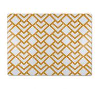 Benjamin Tate Design Geometric Scales Glass Chopping Board in Natural Benjamin Tate Design Natural