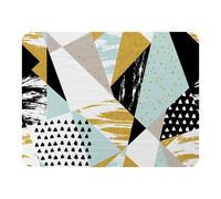 Benjamin Tate Design Geometric Shapes & Brush Strokes Blanket in Natural | Size: 120 cm x 150 cm Benjamin Tate Design Natural 120 cm x 150 cm