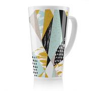 Benjamin Tate Design Geometric Shapes & Brush Strokes Latte Mug in Natural | Size: 100 cm Benjamin Tate Design Natural 100 cm