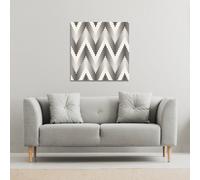 Benjamin Tate Design Geometric Zig Zag (Canvas Print) / 61 x 61 x 4cm in Natural | Size: 61 x 61 x 4 cm Benjamin Tate Design Natural 61 x 61 x 4 cm