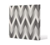 Benjamin Tate Design Geometric Zig Zag Slim Style Canvas Print 20x20cm in Natural | Size: 20x20 cm Benjamin Tate Design Natural 20x20 cm