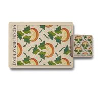 Benjamin Tate Design George Henry Hurst Placemat Coaster Set Designer Print Collection With Wood Bottom 12 Pieces