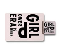 Benjamin Tate Design Girl Power Era Placemat And Coaster Set With Wood Bottom Designer Artwork Limited Edition