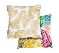 Benjamin Tate Design Gold & Colourful Tropical Leaves Collection (Cushion) Benjamin Tate Design Multicolor