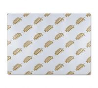 Benjamin Tate Design Gold Leaf Pattern Glass Chopping Board