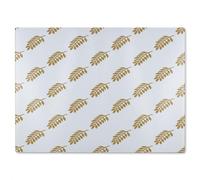 Benjamin Tate Design Gold Leaf Pattern Glass Chopping Board in Natural Benjamin Tate Design Natural