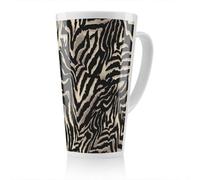 Benjamin Tate Design Gold Zebra Print Latte Mug, Stunning Designer Mug Fit For Any Home, Treat Yourself Or A Loved One
