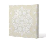 Benjamin Tate Design Golden Star Ornament Slim Style Canvas Print 30X30Cm , 15mm Slim Real Wood.