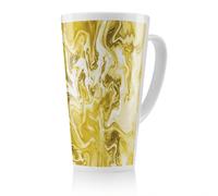 Benjamin Tate Design Golden Swirled Marble Latte Mug in Natural | Size: 100 cm Benjamin Tate Design Natural 100 cm