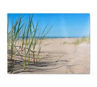 Benjamin Tate Design Grass In The Sand Dunes With The Lake In The Background Designer Glass Chopping Board