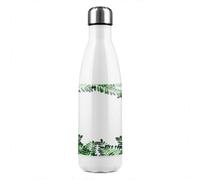 Benjamin Tate Design Green Botanical Leaves Stainless Steel Bottle Designer Style
