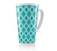 Benjamin Tate Design Green Cool Boho Chic Summer Latte Mug, Stunning Designer Mug Fit For Any Home, Treat Yourself Or A Loved One