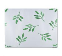 Benjamin Tate Design Green Leaf Glass Chopping Board
